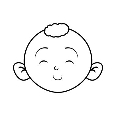 Çocuk çizgi film simgesi. Bebek kavramı. Vektör grafiği