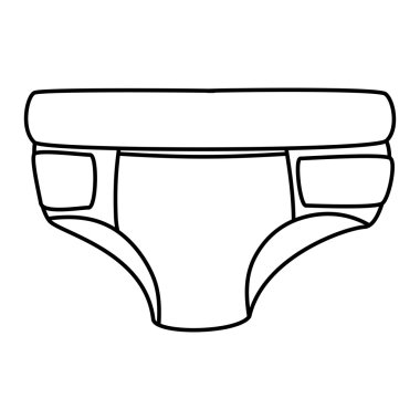 Bebek bezi simgesi. Bebek kavramı. Vektör grafiği