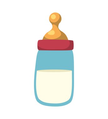 Bebek şişe simgesi. Bebek kavramı. Vektör grafiği