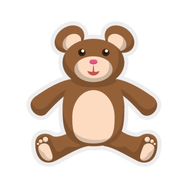 Çizgi film ayı simgesi. Hayvan kavramı. Vektör grafiği