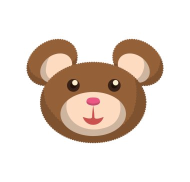 Çizgi film ayı simgesi. Hayvan kavramı. Vektör grafiği