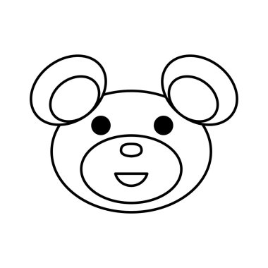 Çizgi film ayı simgesi. Hayvan kavramı. Vektör grafiği