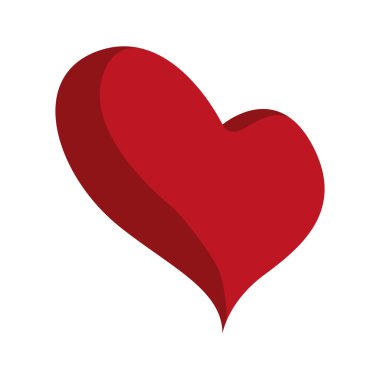 Kalp şekli simgesi. Aşk kavramı. Vektör grafiği