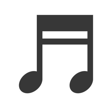 Müzik Not simgesi. Müzik ve ses kavramı. Vektör grafiği