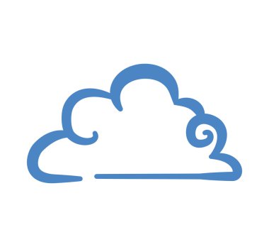 Bulut şekil kutsal kişilerin resmi. Hava kavramı. Vektör grafiği