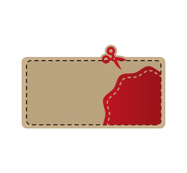 bir ses etiketi simgesi. Etiket kavramı. Vektör grafiği