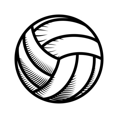Voleybol simgesi. Spor kavram. Vektör grafiği