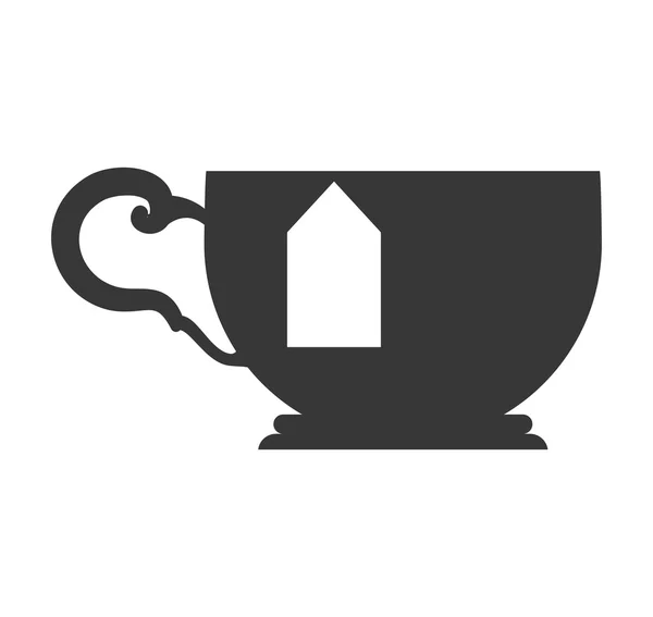 Icono de la taza de té. Diseño de té. Gráfico vectorial — Archivo Imágenes Vectoriales