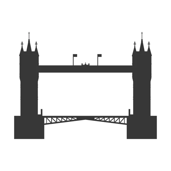 Tower bridge значок. Велика Британія дизайн. Векторна графіка — стоковий вектор
