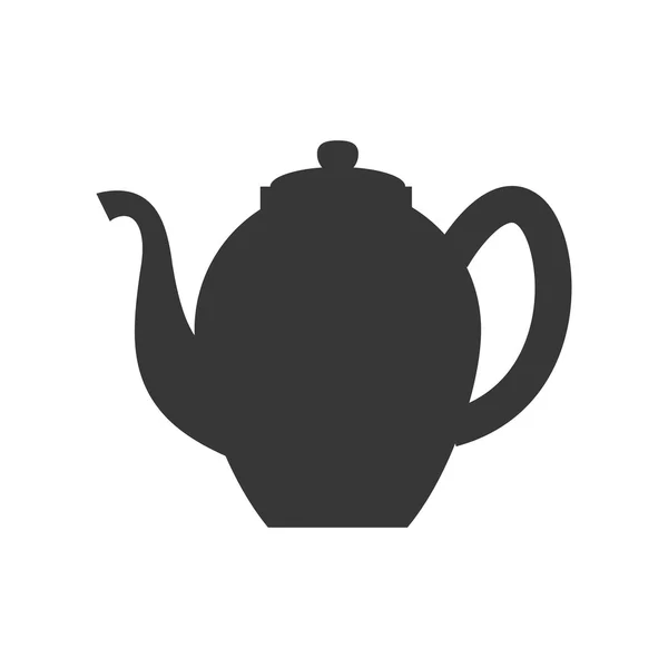 Icono de la tetera. Diseño de té. Gráfico vectorial — Vector de stock