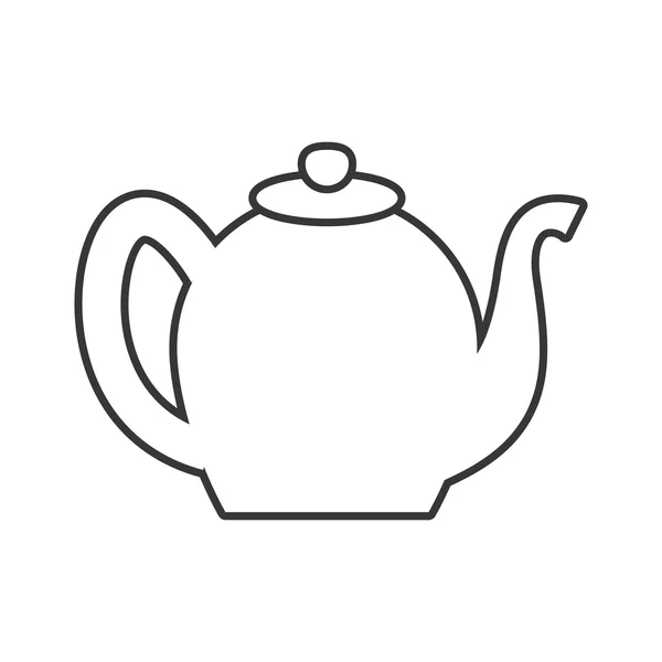 Icona del bollitore del tè. Progettazione tè. Grafico vettoriale — Vettoriale Stock