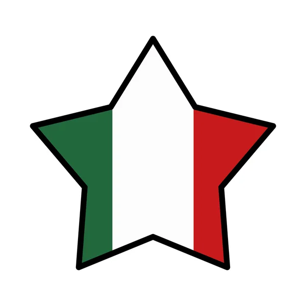 Icono de bandera. Diseño de Italia. Gráfico vectorial — Vector de stock