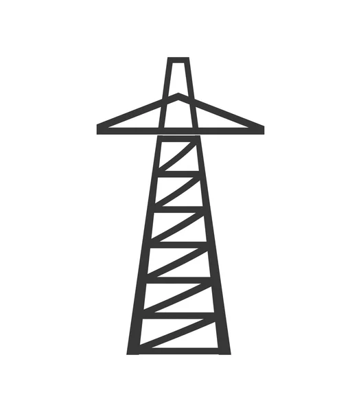 Icono de torre. Concepto de industria petrolera. Gráfico vectorial — Archivo Imágenes Vectoriales