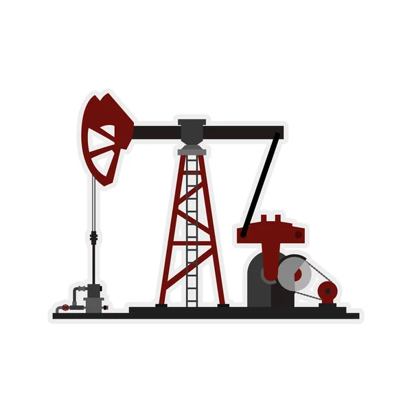 Ícone da bomba de óleo. Conceito da indústria petrolífera. Gráfico vetorial —  Vetores de Stock