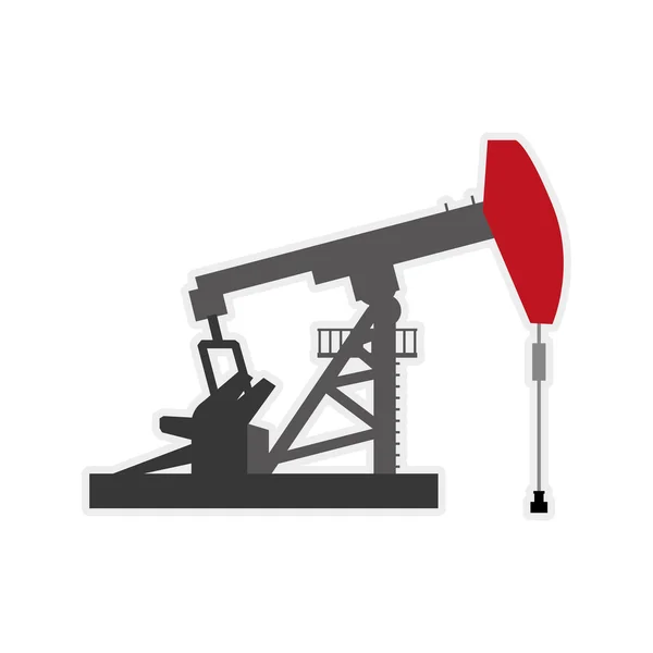 Ölpumpen-Symbol. Ölindustrie-Konzept. Vektorgrafik — Stockvektor