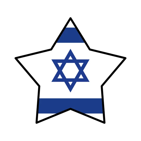 Icono de bandera. Diseño cultural de Israel. Gráfico vectorial — Archivo Imágenes Vectoriales