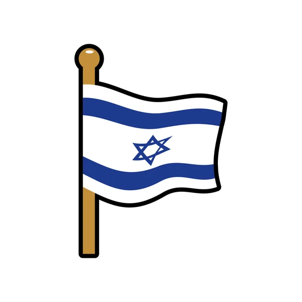 Icône du drapeau. Israël conception de la culture. Graphique vectoriel — Image vectorielle