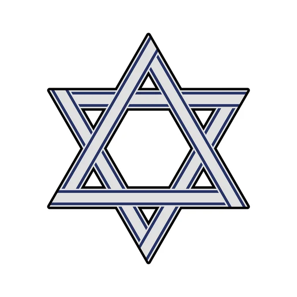 Csillag ikonra. Izrael kulturális design. Vektorgrafikus — Stock Vector