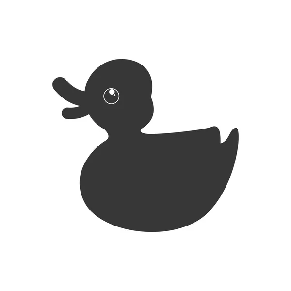 Icono de pato de dibujos animados. Concepto animal. Gráfico vectorial — Archivo Imágenes Vectoriales