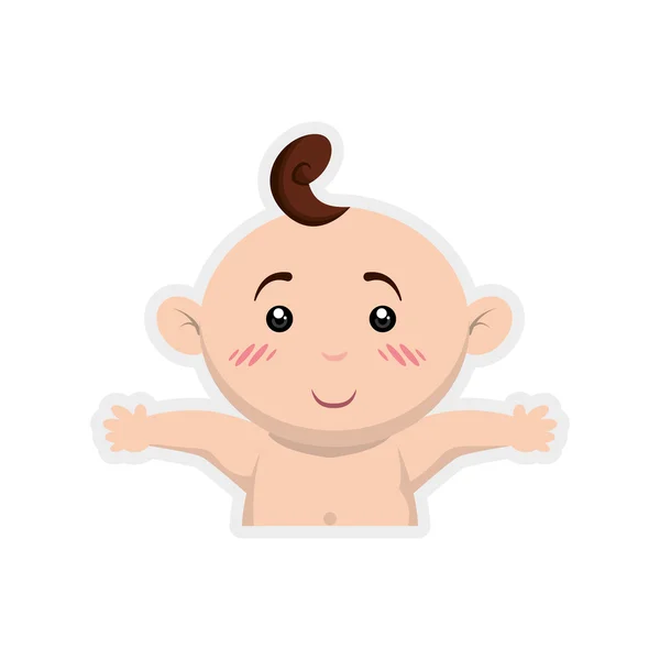 Jongen cartoon icoon. Baby concept. Vectorafbeelding — Stockvector