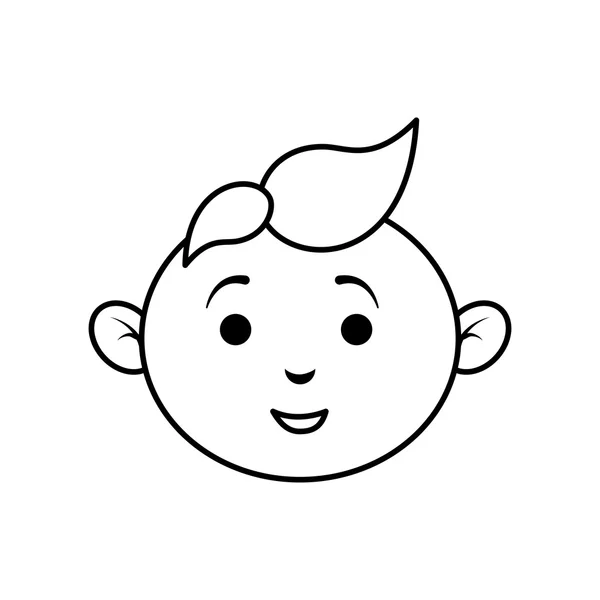 Niño icono de dibujos animados. Concepto de bebé. Gráfico vectorial — Archivo Imágenes Vectoriales