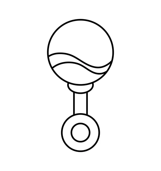 Maraca-Symbol. Babykonzept. Vektorgrafik — Stockvektor