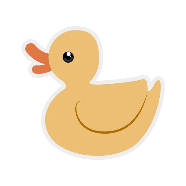 Cartoon duck icon. Animal concept. Vector graphic — Stock Vector