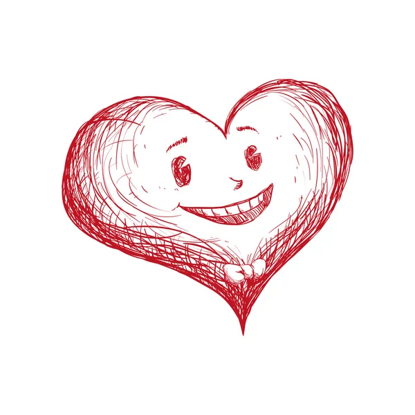 Herzform-Symbol. Liebe. Vektorgrafik — Stockvektor