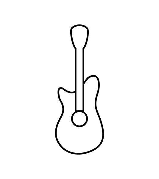 Icono del instrumento de guitarra. Concepto de música y sonido. Gráfico vectorial — Vector de stock