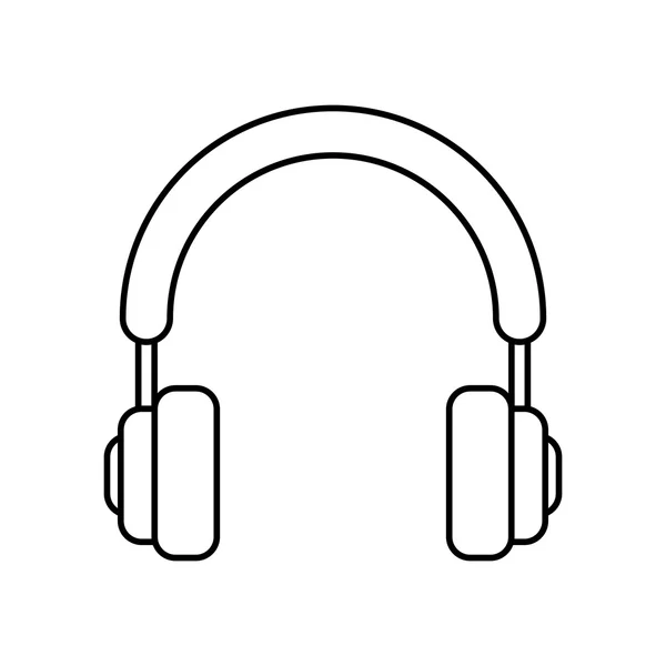 Kulaklık simgesi. Müzik ve ses kavramı. Vektör grafiği — Stok Vektör
