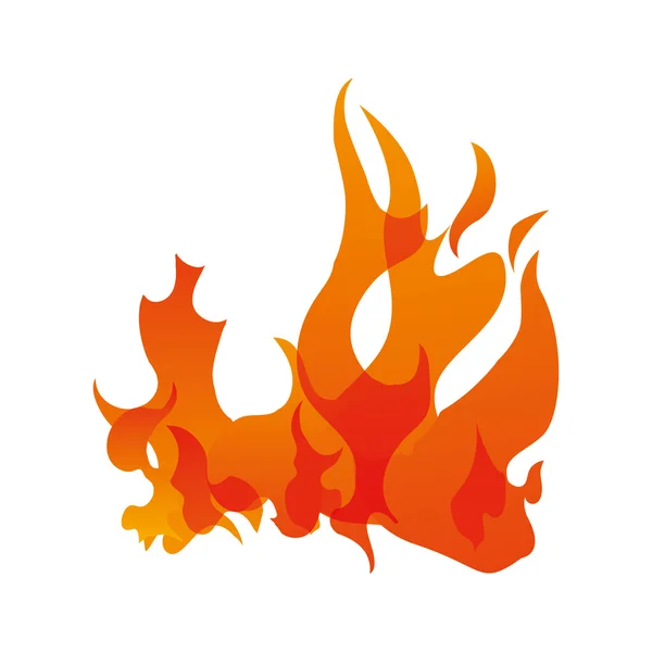 주황색 불꽃 아이콘입니다. 화재 개념입니다. 벡터 그래픽 — 스톡 벡터