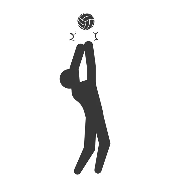 排球和象形图的图标。体育概念。矢量图形 — 图库矢量图片