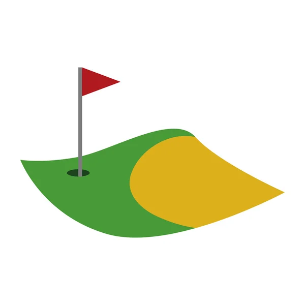 Ícone de golfe e pictograma. Conceito desportivo. Gráfico vetorial — Vetor de Stock