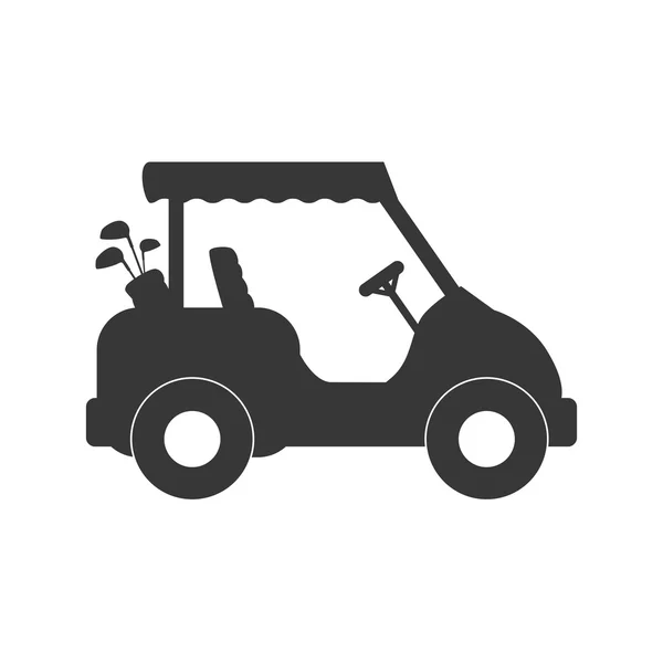 Golfwagen-Ikone. Sportkonzept. Vektorgrafik — Stockvektor