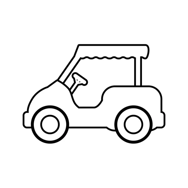 Golfwagen-Ikone. Sportkonzept. Vektorgrafik — Stockvektor
