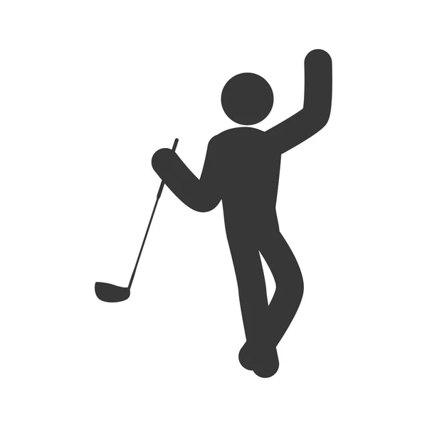 Piktogram ikonu a golfového klubu. Sport koncept. Vektorové grafiky — Stockový vektor