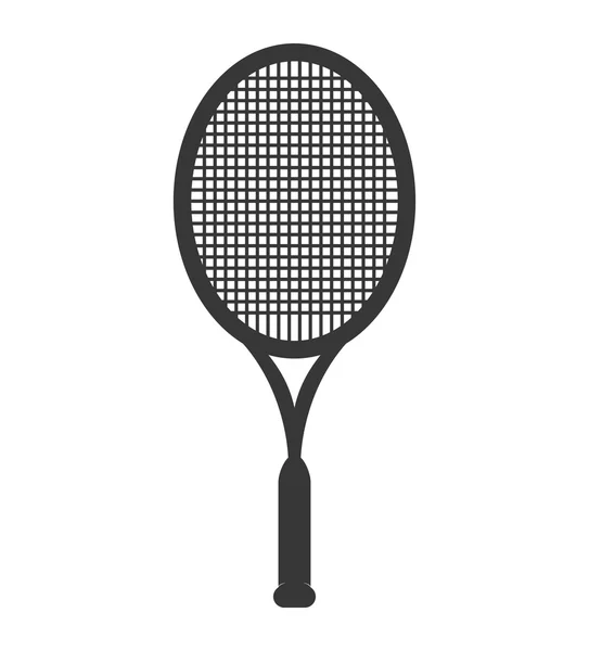 Icono de raqueta de tenis. Concepto deportivo. Gráfico vectorial — Vector de stock