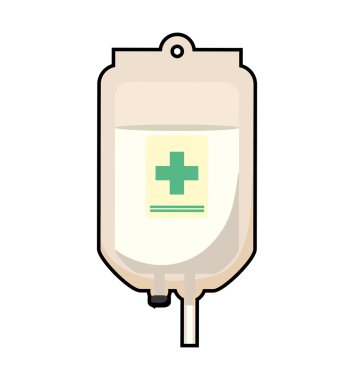 çanta simgesi. Tıbbi ve Sağlık Hizmetleri. Vektör grafiği