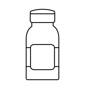 Tıp kavanozu simgesi. Tıbbi ve Sağlık Hizmetleri. Vektör grafiği