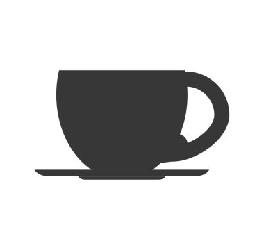 Kupa simgesi. Kahve Saati tasarım. Vektör grafiği