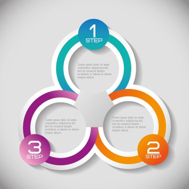Bilgi grafiği simgesi. Adım tasarımı. Vektör grafiği