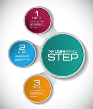 Bilgi grafiği simgesi. Adım tasarımı. Vektör grafiği