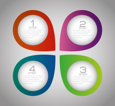 Bilgi grafiği simgesi. Adım tasarımı. Vektör grafiği