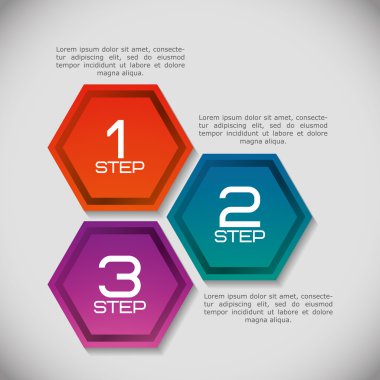 Bilgi grafiği simgesi. Adım tasarımı. Vektör grafiği