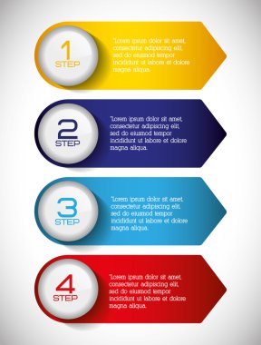 Bilgi grafiği simgesi. Adım tasarımı. Vektör grafiği