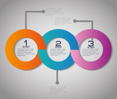 Bilgi grafiği simgesi. Adım tasarımı. Vektör grafiği