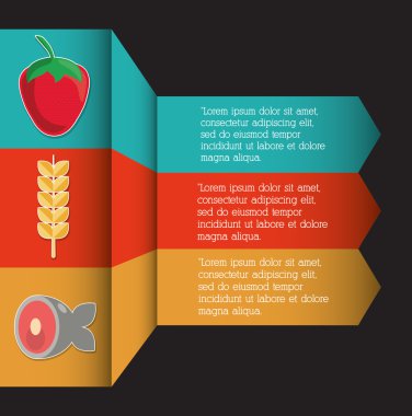 Bilgi grafiği simgesi. Beslenme ve Organik gıda. Vektör grafiği