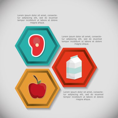 Bilgi grafiği simgesi. Beslenme ve Organik gıda. Vektör grafiği