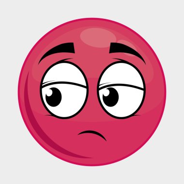 Karikatür yüz simgesi. İfade tasarımı. Vektör grafiği