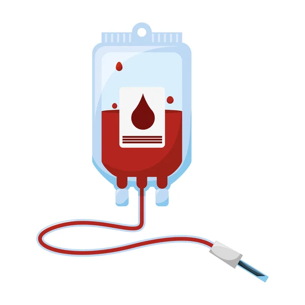 Icono de bolsa de sangre. Atención médica y de salud. Gráfico vectorial — Vector de stock